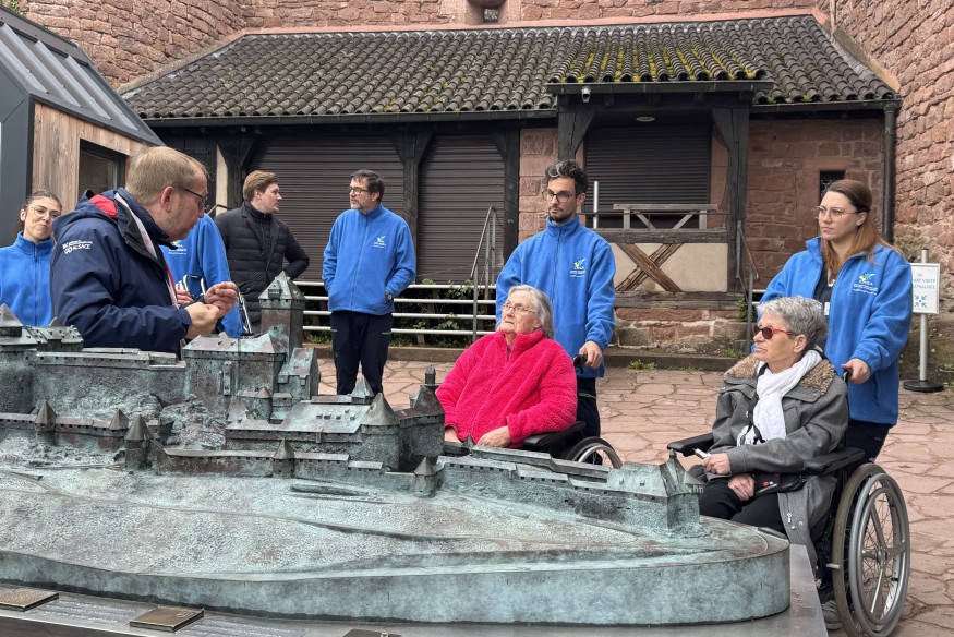 Le marathon solidaire de passage au château du Haut-Koenigsbourg